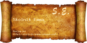 Skolnik Emma névjegykártya