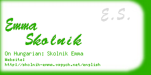 emma skolnik business card